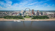 St Louis MO Downtown Aerial Photography